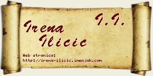 Irena Iličić vizit kartica